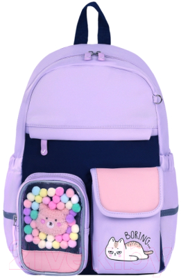 Школьный рюкзак Brauberg Pastel. Lazy Cat / 271422