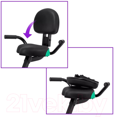 Велотренажер Kitfort KT-4006-2 (черный/зеленый)