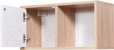 Полка Мебель-Класс Куб-3 (белый/дуб сонома)