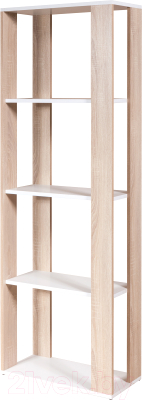 Стеллаж Мебель-Класс Имидж-3 (белый/дуб) - фото