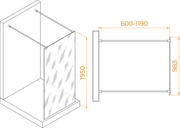 Душевая стенка RGW WA-016 / 35101610-11