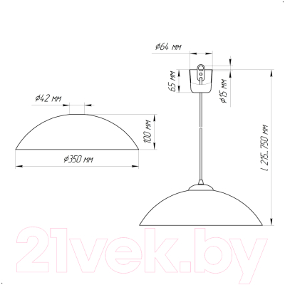 Потолочный светильник Элетех Эрика 360 НСБ 72-60 М50 / 1005205116