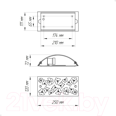 Бра Элетех Эффект 250х120 НББ 21-60 М22 / 1005404471