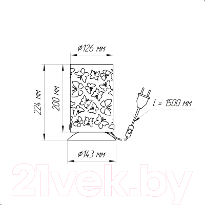 Прикроватная лампа Элетех Эффект ННБ 63-60-018 / 1005404849