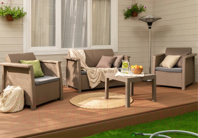 Комплект кресел садовых Keter Toledo Duo / 254010 (капучино)