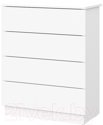 Комод NN мебель КМ 1 серия 2 (белый текстурный) - фото