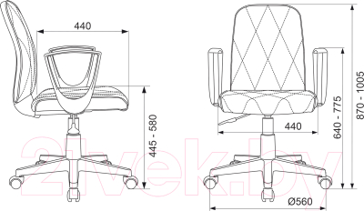 Кресло офисное Бюрократ CH-327 (черный экокожа)