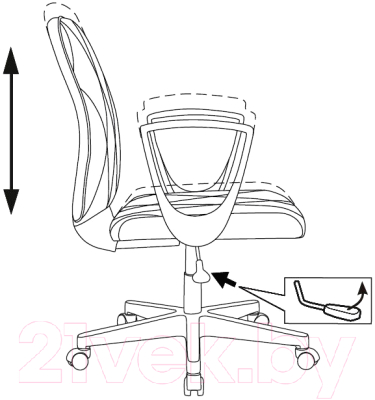 Кресло офисное Бюрократ CH-327 (черный экокожа)