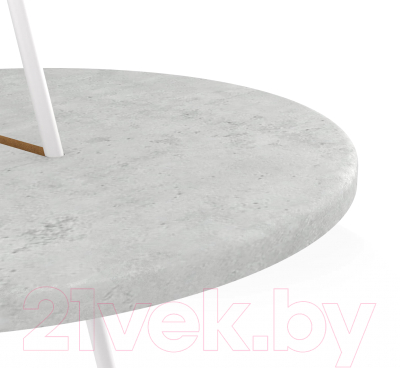 Журнальный столик Sheffilton SHT-CT36 (морская галька/белый муар)