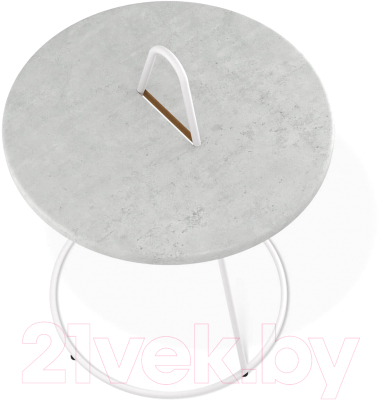 Журнальный столик Sheffilton SHT-CT36 (морская галька/белый муар)