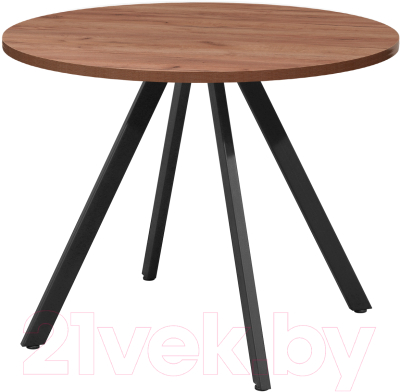 Обеденный стол Millwood Олесунн D900 (дуб табачный Craft/металл черный) - фото