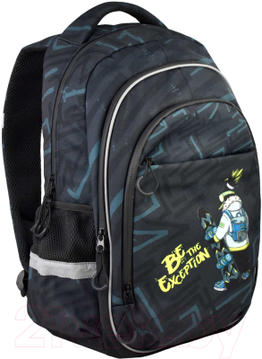 Школьный рюкзак Феникс+ Пингвин-сноубордист / 61258 - фото