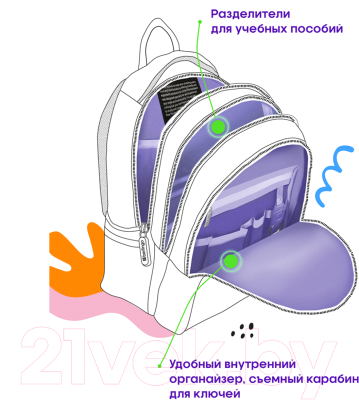 Школьный рюкзак Berlingo Modern. Chess Board / RU09120