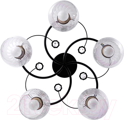 Люстра Элетех 21293-2/5 НПБ 01-5х60-146 Е27 / 1005404928