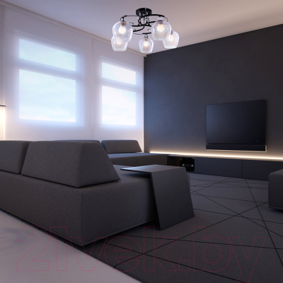 Люстра Элетех 21293-2/5 НПБ 01-5х60-146 Е27 / 1005404928