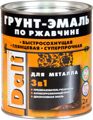 Грунт-эмаль DALI По ржавчине 3 в 1 - фото