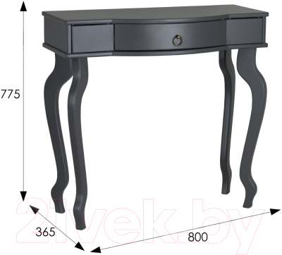 Консольный столик Мебелик Берже 11 (серый графит)