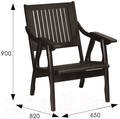 Кресло садовое Мебелик Массив решетка