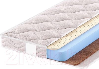 Матрас в кроватку Farfello Luxe 12см (стеганный трикотаж) - фото