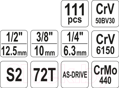 Универсальный набор инструментов Yato YT-38831