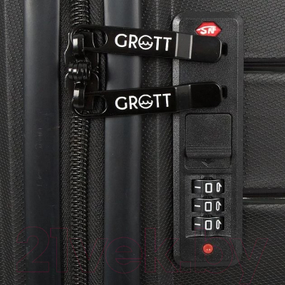 Чемодан на колесах Grott 227-PP002/3-25BLK