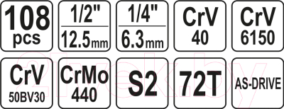 Универсальный набор инструментов Yato YT-38791