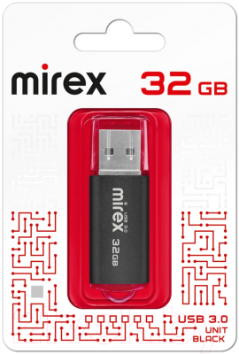 Usb flash накопитель Mirex Unit Black 32GB / 13600-FM3UBK32