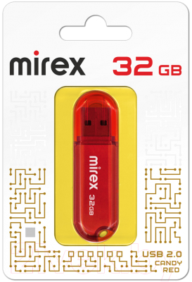 USB flash накопитель Mirex Candy Red 32GB / 13600-FMUCAR32