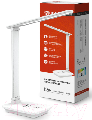 Настольная лампа INhome ССО 09Б 12Вт 600Лм / 4690612036571 (белый)