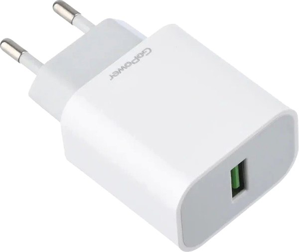 Адаптер питания сетевой GoPower GPQC07 1USB 18W QC3.0 / 00-00022767 - фото