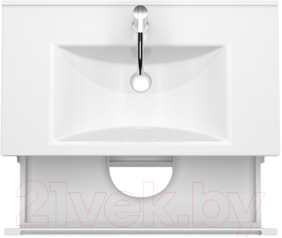 Тумба под умывальник ЗОВ Дион 90 / D90LHO0M9003MKV5 (белый матовый/дуб)