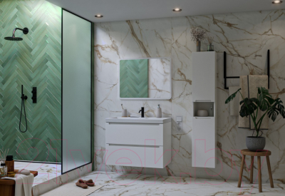 Тумба под умывальник ЗОВ Дион 100 / D100LWP0M9003MKV5 (белый матовый)