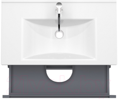 Тумба под умывальник ЗОВ Дион 60 / D60LHO0M7015МKV5 (графит матовый/дуб)