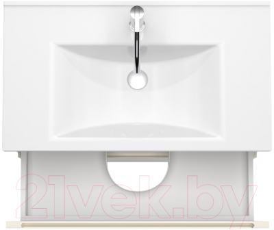 Тумба под умывальник ЗОВ Дион 60 / D60LHO0M1015GKV5 (бежевый глянец/дуб)