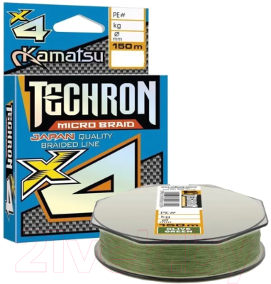 Леска плетеная KAMATSU Techron Micro Braid X4 0.03мм 150м / 206150003 - фото