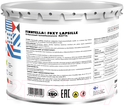 Краска Finntella Foxy Lapselli Matte Esittaa / F-50-1-3-FL209