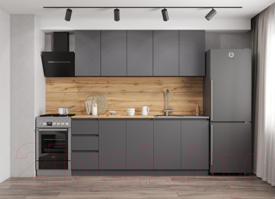 Кухонный гарнитур ДСВ Мори 2.0 (графит)