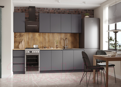 Кухонный гарнитур ДСВ Мори 2.0 (графит)