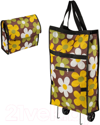 Сумка-тележка Рыжий кот ATB-03 Ромашки / 104583