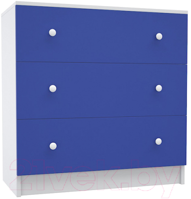Комод МДК Феникс КМ1Ф-С с 3 ящиками 820x800x418 (синий) - фото