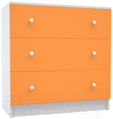 Комод МДК Феникс КМ1Ф-О с 3 ящиками 820x800x418 (оранжевый) - фото