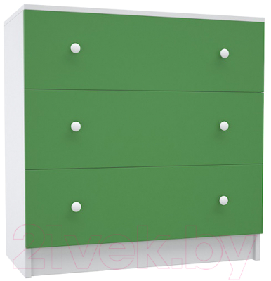 Комод МДК Феникс КМ1Ф-З с 3 ящиками 820x800x418 (зеленый) - фото