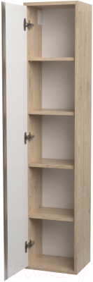 Шкаф-пенал для ванной ЗОВ Парма 150 / PP150LC0MSMC1A