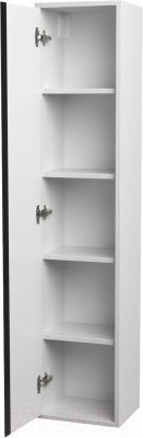 Шкаф-пенал для ванной ЗОВ Парма 150 / PP150LWP0MWMC1B (белый матовый)