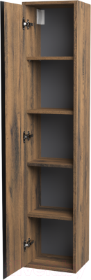 Шкаф-пенал для ванной ЗОВ Парма 150 / PP150LA0MAMC1B (аттик)