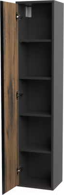 Шкаф-пенал для ванной ЗОВ Парма 150 / PP150LAN0MAMC1B (антрацит/аттик)