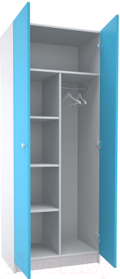 Шкаф МДК Феникс СК2Ф-Г 2-х створчатый высокий 1980x800x490 (голубой) - фото