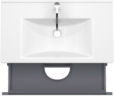 Тумба под умывальник ЗОВ Дион 100 / D100LAFM7015MKV5 (графит матовый)