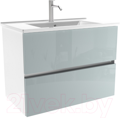 Тумба под умывальник ЗОВ Лира 80 / L80MW0MAGVA (адриатик) - фото