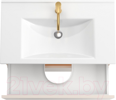 Тумба под умывальник ЗОВ Лира 100 / L100MW0MTGVG (тальк)